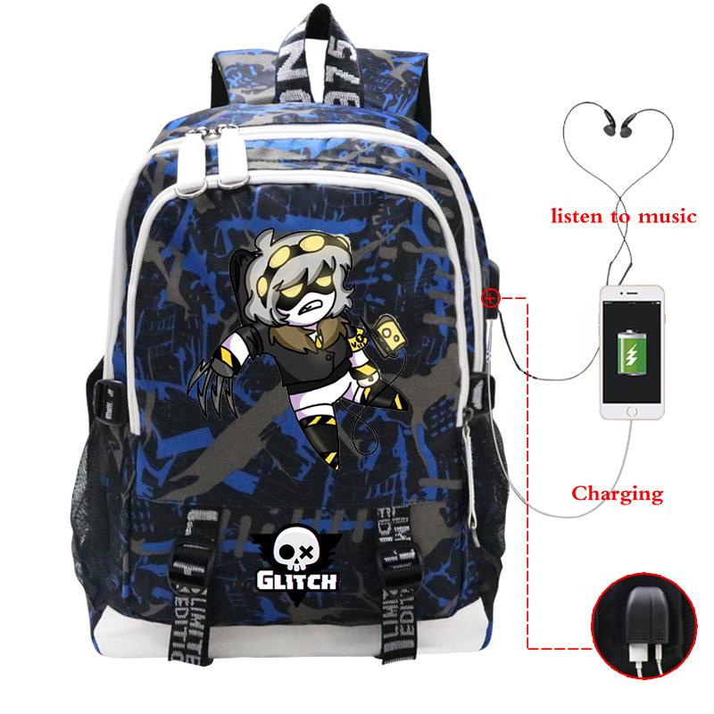

Murder Drones Peripheral Backpack USB Interface Cross-border Multifunctional Leisure Student School Bag No specification