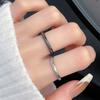 Niche Design Sense Irregular Pleated Plain Ring Open Bracelet Set Personalized Light Luxury High-End Bracelet