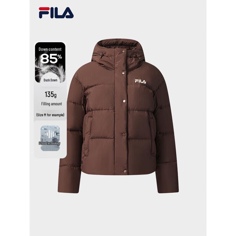 FILA Women's Windproof Water-Repellent Hooded Down Jacket