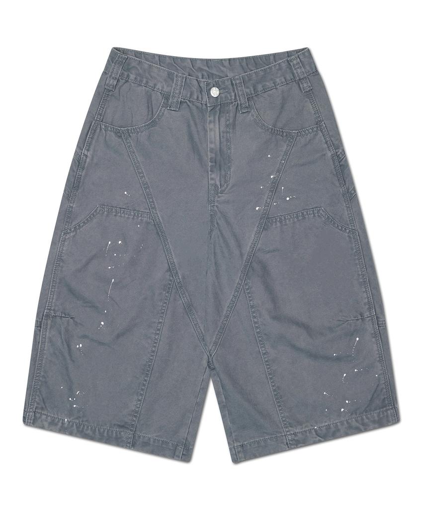 Nomaenyueol Painted Double Knee Shorts - Washed Gray