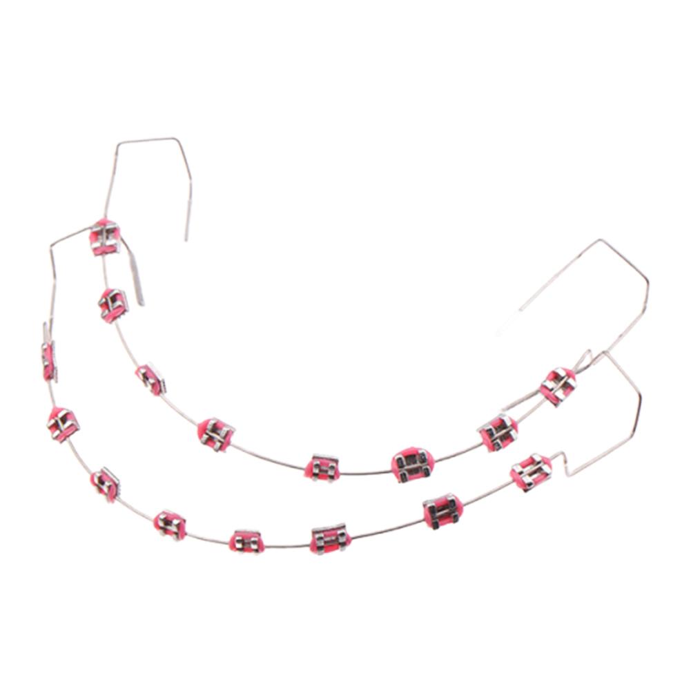 Fake Braces Colorful Brackets For Teeth Temporary Metal Wires Metal Bracket Orthodontic Ligature Ties Dental Decor Accessories