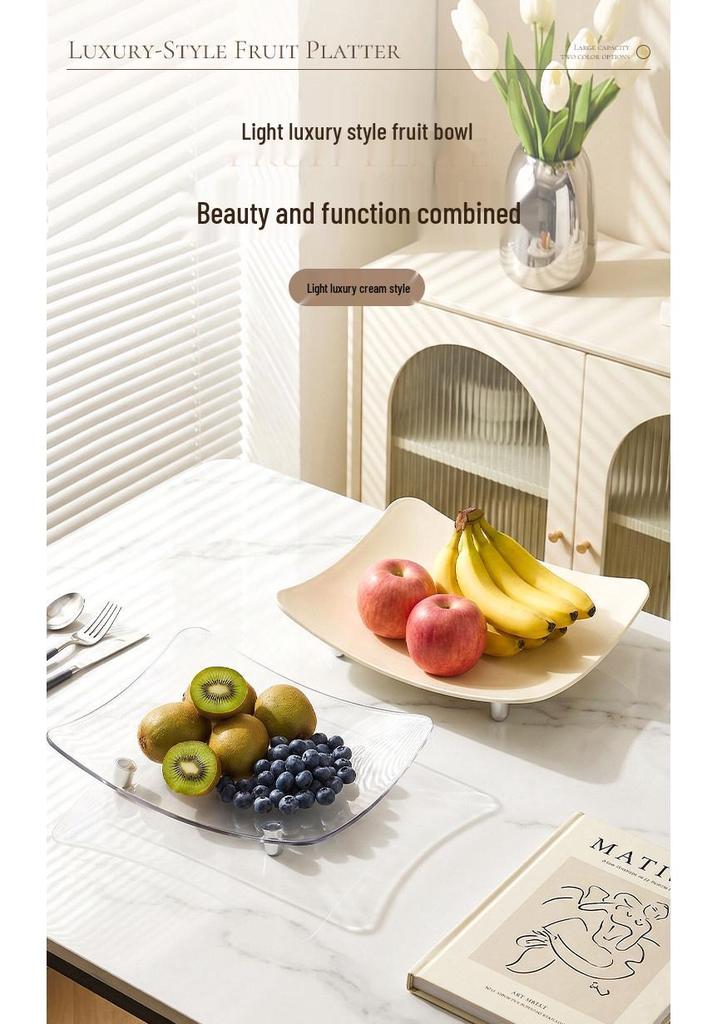 2026 Exquisite High-End Fruit Bowl: Luxury Snack Display Tray for Living Room or Tea Table