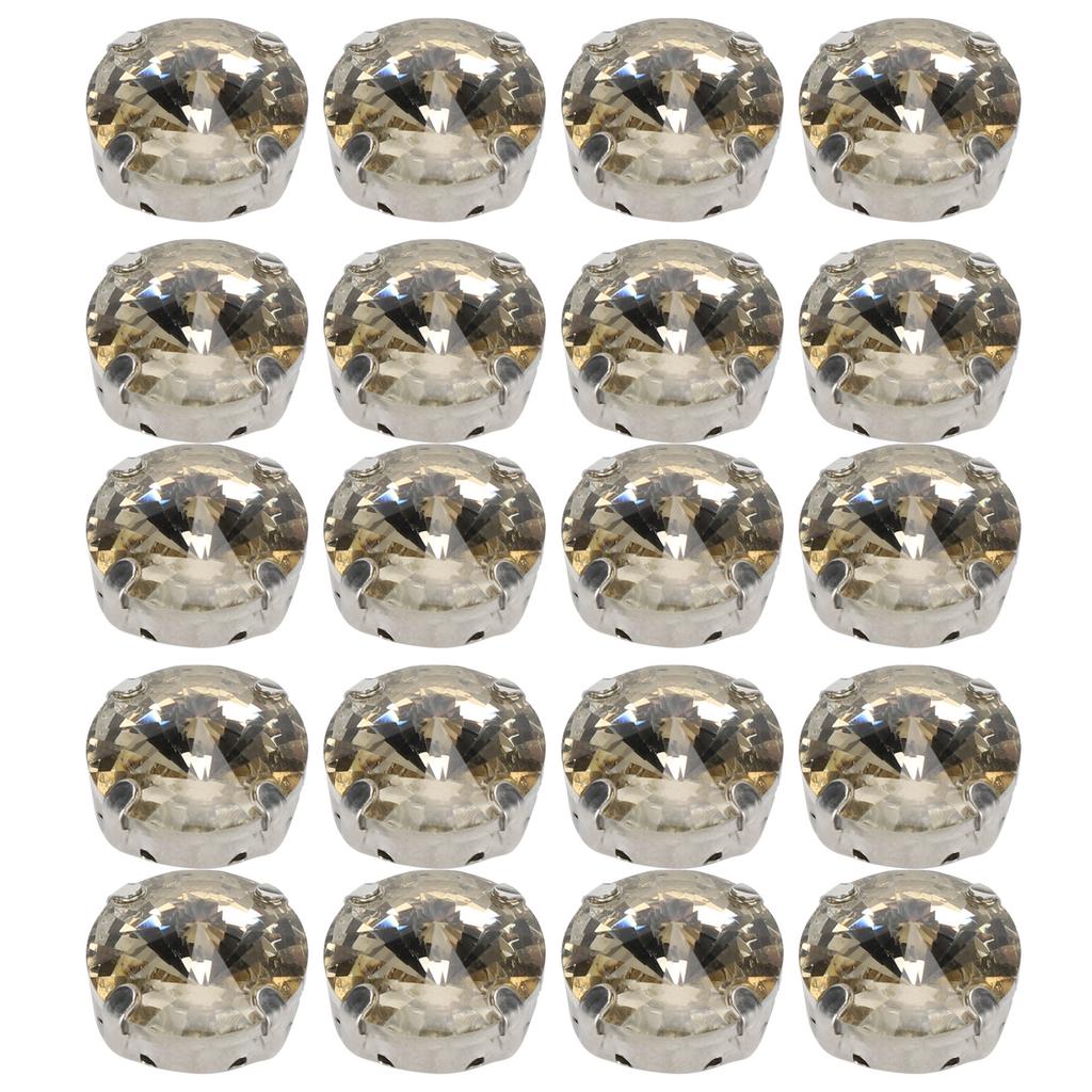 20Pcs DIY Claw Diamonds Wedding Dress Retro Fashion Craft Glass Clothing Decorations15 X 18mm