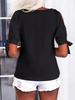 Women's Cold Shoulder V Neck T-Shirt Short Sleeve Loose Summer Cutout Blouse Top