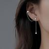 New Fashion Silver Color Cilp Earrings Tassel Ear Cuff Non Piercing Earring 2025 Trendy Punk Design Female Long Ear Clip Jewelry