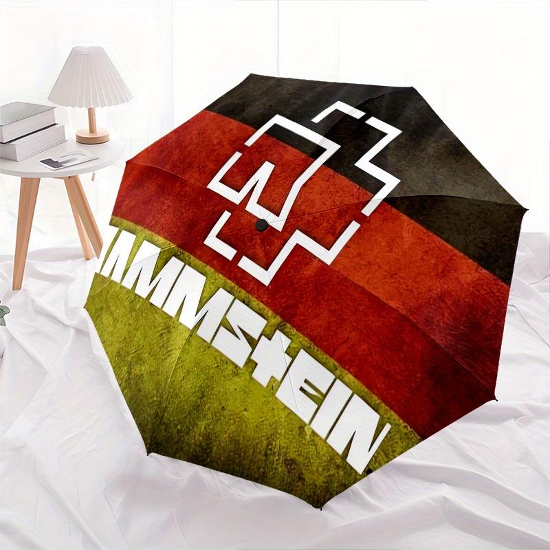 1pc Rammstein, Flag Themed High-quality Umbrella,Automatic Opening and Closing Umbrella,Multi-functional Umbrella G0811005