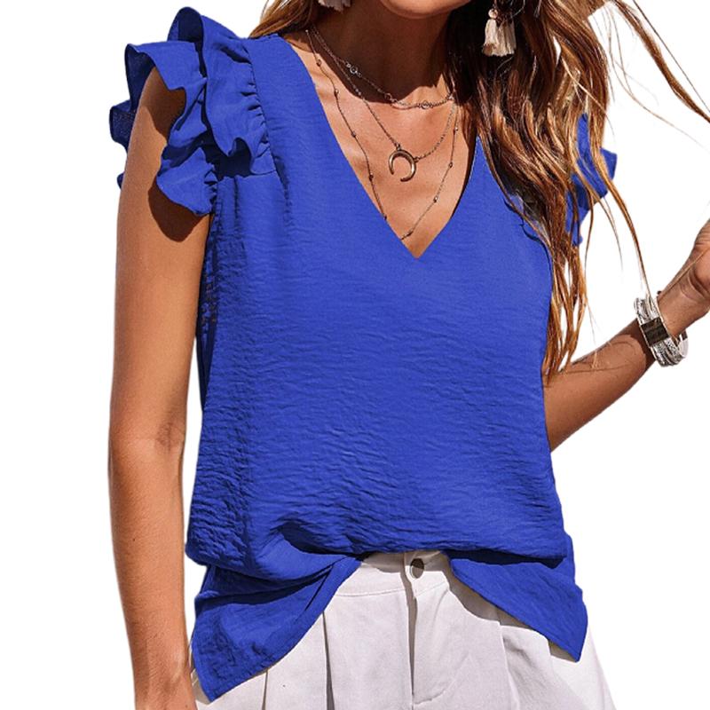 

Женские футболки с рюшами и дизайном, летние топы с v-образным вырезом и короткими рукавами