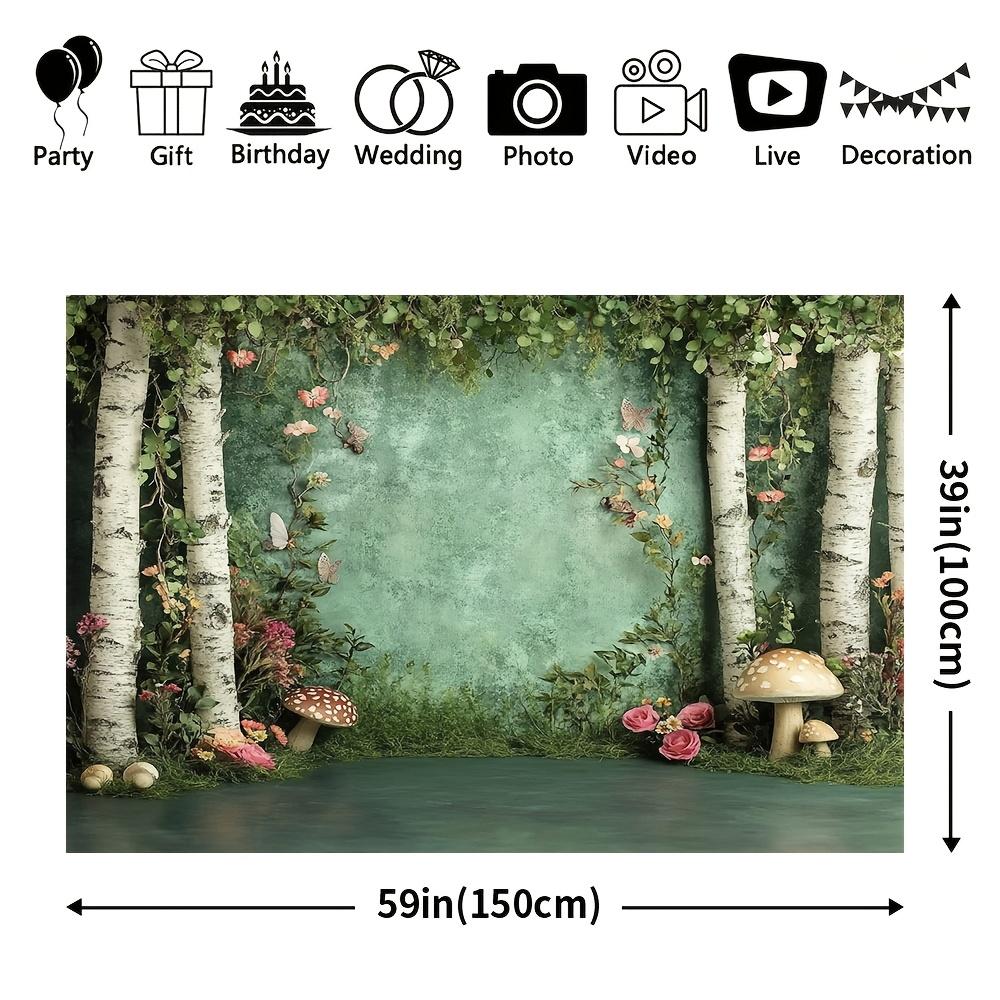 1Pcs Spring Plant Greenery Nature Landscape Decoration Background Spring Backdrop Decorations For Photo Studio Photo Booth Party