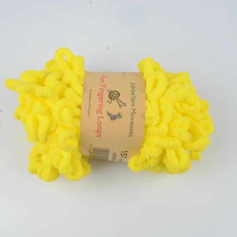 500g/Lot Hand Knitting Finger Loop Yarn Crochet Super Warm Puffy Circle Cotton Braided Rope Puffy Smart Polyester Sock Toy