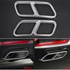 2Pcs/ Set Silver Dual Exhaust End Pipe Muffler Tip Trim Cover Fit For Mercedes S Class W221 W222 C217 Stainless Steel