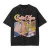 Sailor Moon Anime Printed Tshirt Mens and Womens Washed Tshirt High Quality Vintage Cotton Tshirt Harajuku YK Tops