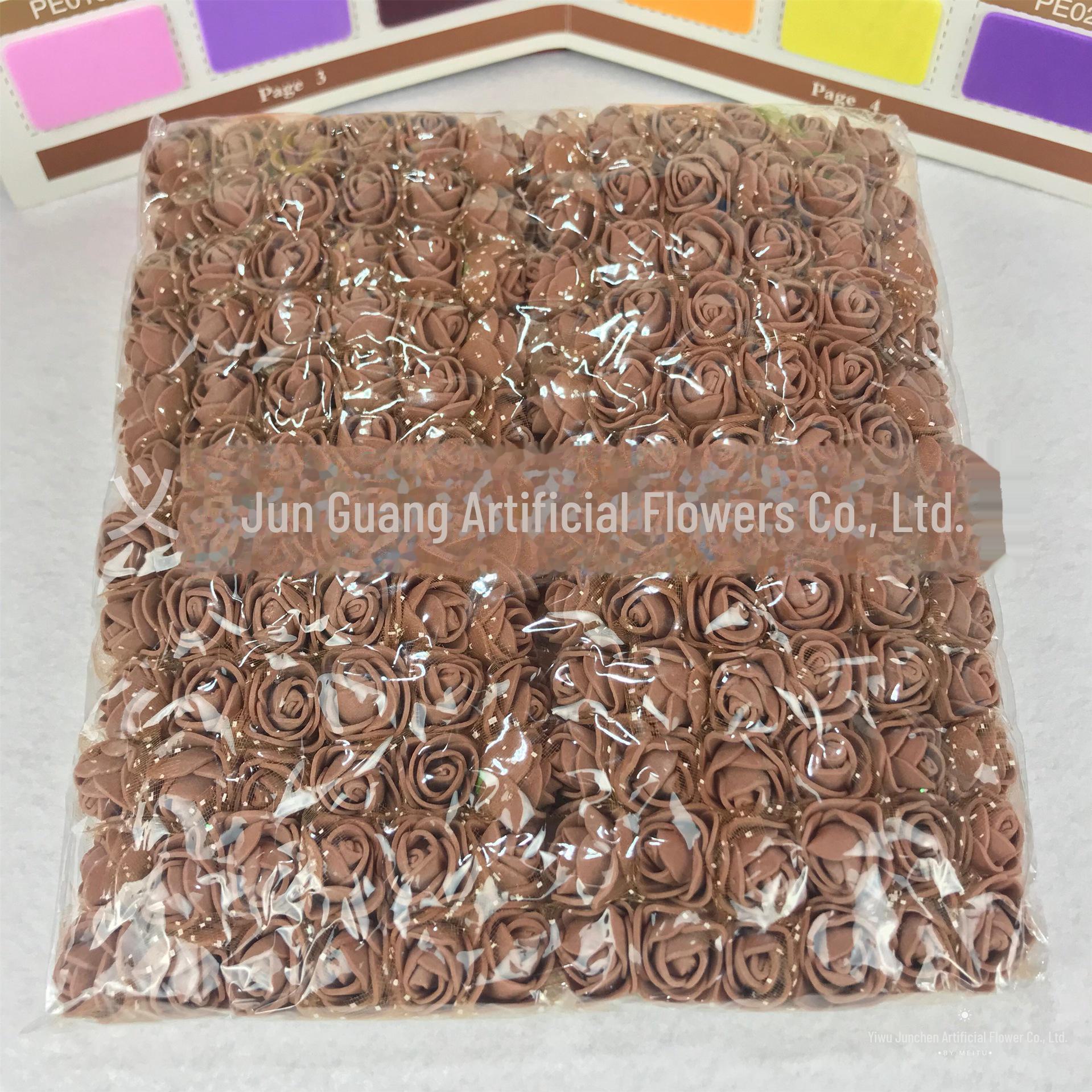 

144 розы из вспененной пряжи 2,5 см своими руками - материал для свадебного венка из конфет 144 pieces коричневый