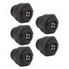 5Pcs Industrial Waterproof Connector IP67 4 Pin Electrical Aviation Wire Cable Quick Plug Socket E7 Buckle