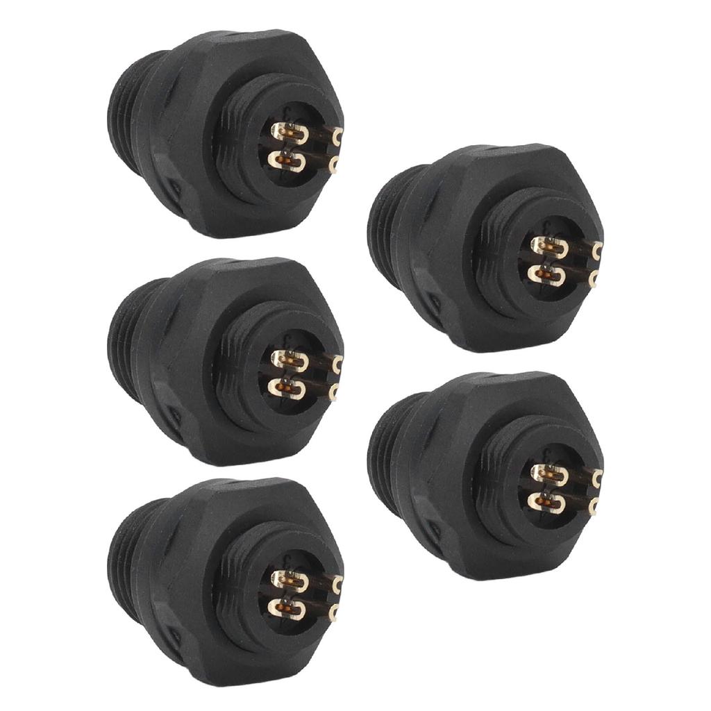 5Pcs Industrial Waterproof Connector IP67 4 Pin Electrical Aviation Wire Cable Quick Plug Socket E7 Buckle
