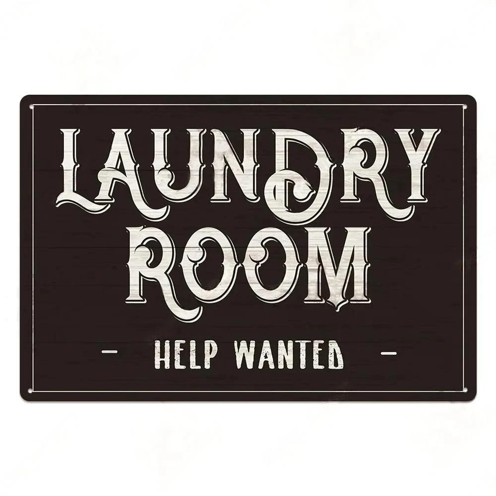 Laundry Room Billboard Vintage Metal Tin Sign Decor Funny Poster Plate Rust Decorative Plaque Tinplate Dry Clean Store Signs