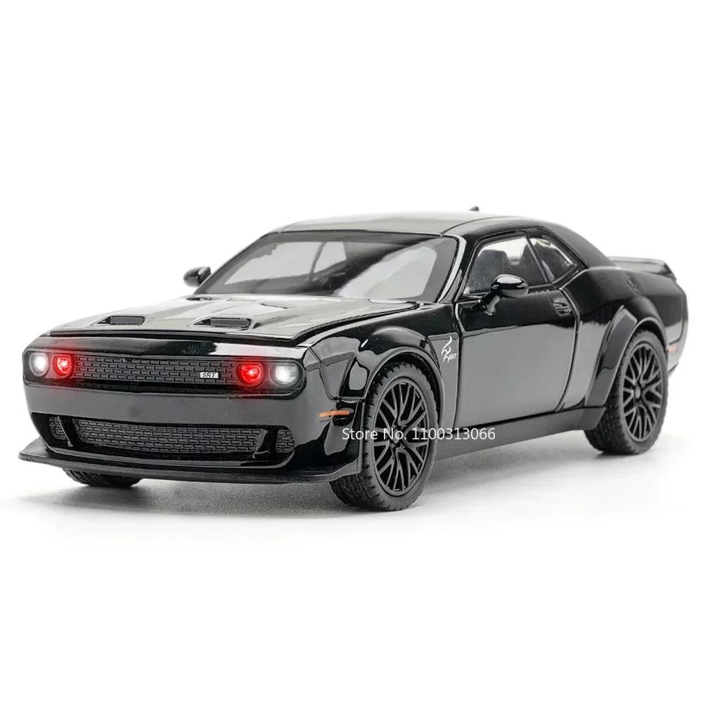 

1:32 Scale Challenger SRT Demon Hellcat Cars Toys Models Alloy Sports Car Light Sound Police Car Model Toy Kids Collection Gifts