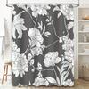 Hand-Painted Flowers Shower Curtain Waterproof Bathroom Decor Set Liner Window Cloth Home Textile Kitchen Washroom 3D Flower Pri