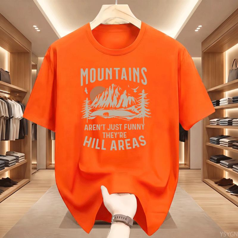Mountains Arent Just Funny Tshirt Unisex Hiking And Camping T Shirt Set Sun Print Short Sleeve Tee Shirt Cotton Unisex Clothes Top