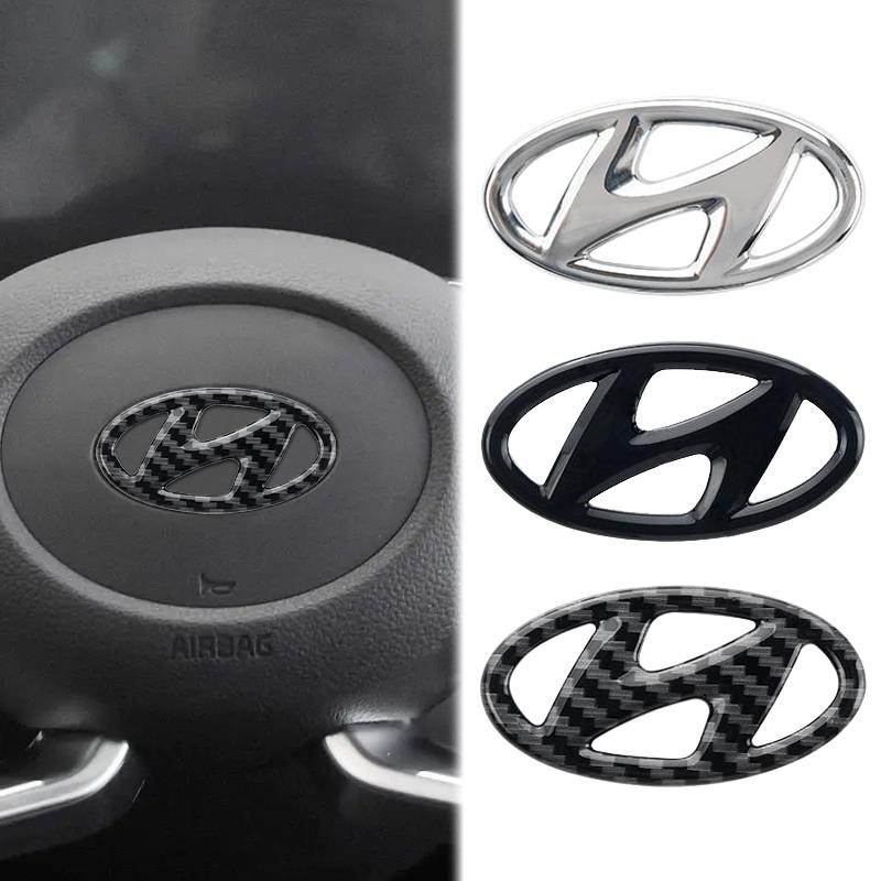 Car Front Rear Logo Grille Steering wheel Emblem Sticker Accessories For Hyundai Genesis N-LINE I10 I20 I30 I40 IX20 IX35 Kona R6