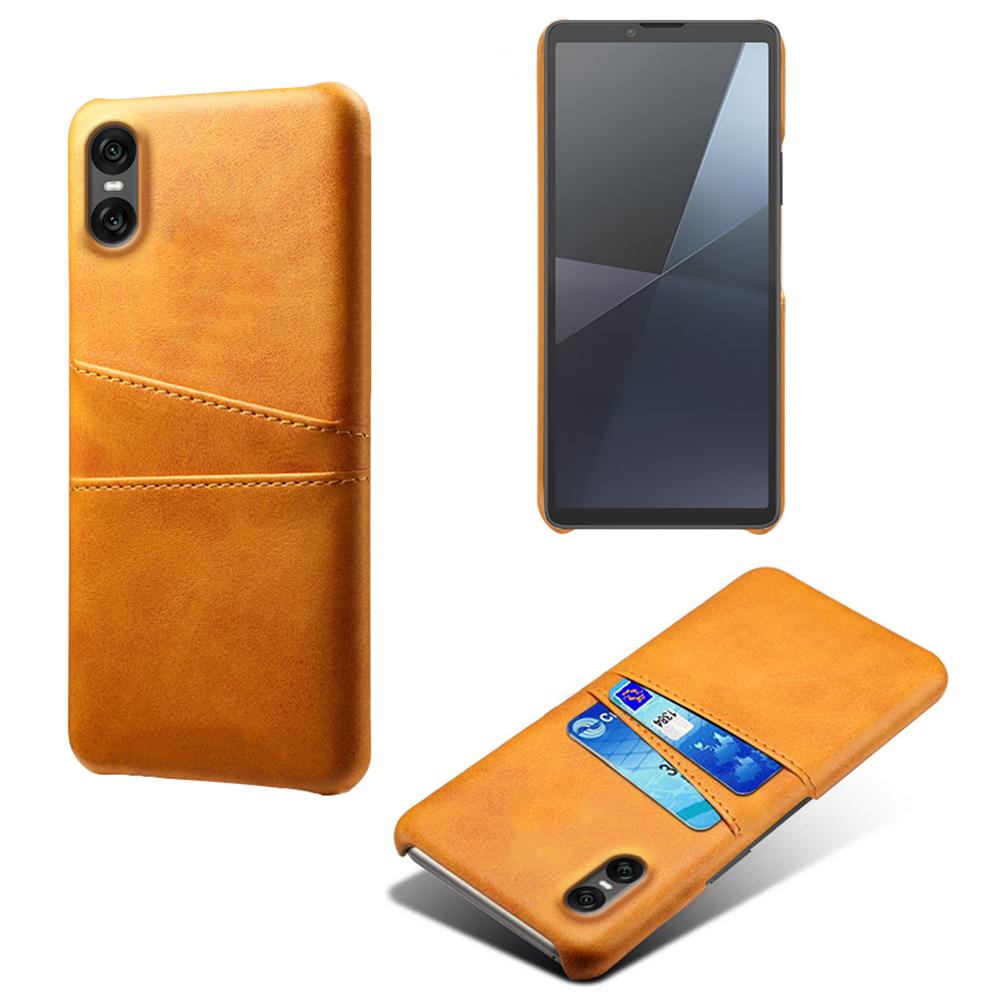 Pro pouzdro Sony Xperia 10 VII Dva sloty na karty PU kůže+Tvrdý PC kryt na telefon