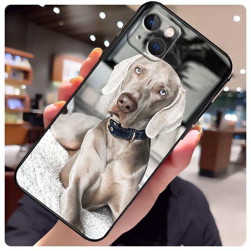 Weimaraner Dog Case For iPhone 16 14 15 Pro Max 12 13 Mini 11 15 Pro Max Plus X XS Max XR Phone Cover