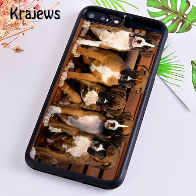 Krajews Niedliche Boxer-Hundewelpen-TPU-Telefonhülle für iPhone 14 5 6s 7 8 plus X XR XS 11 12 13 pro max Samsung S21 S22ultra Plus