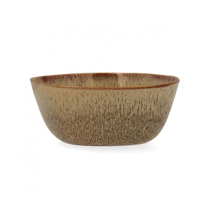 Saladier Bidasoa Ikonic Céramique Marron (20 x 19,5 x 8,5 cm) (Pack 3x)
