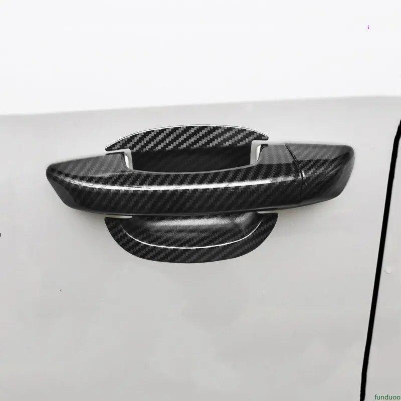 Carbon Fiber Chrome Car Door Handle Cover Bowl Trim For Volkswagen VW Golf 6 MK6 2009 2010 2011 2012 2013 Styling Accessories