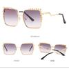 Oversized Square Sun Glasses Ladies New Luxury Pearl Sunglasses Women Brand Designer Fashion Shades Big Frame Eyewear