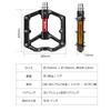 GORIX Bicycle Aluminum Sealed Suitable for Cross Road and Mountain Black x Red Pedals, Flat, Wide, Reflective, Anti-Slip, Bearings, Durable,