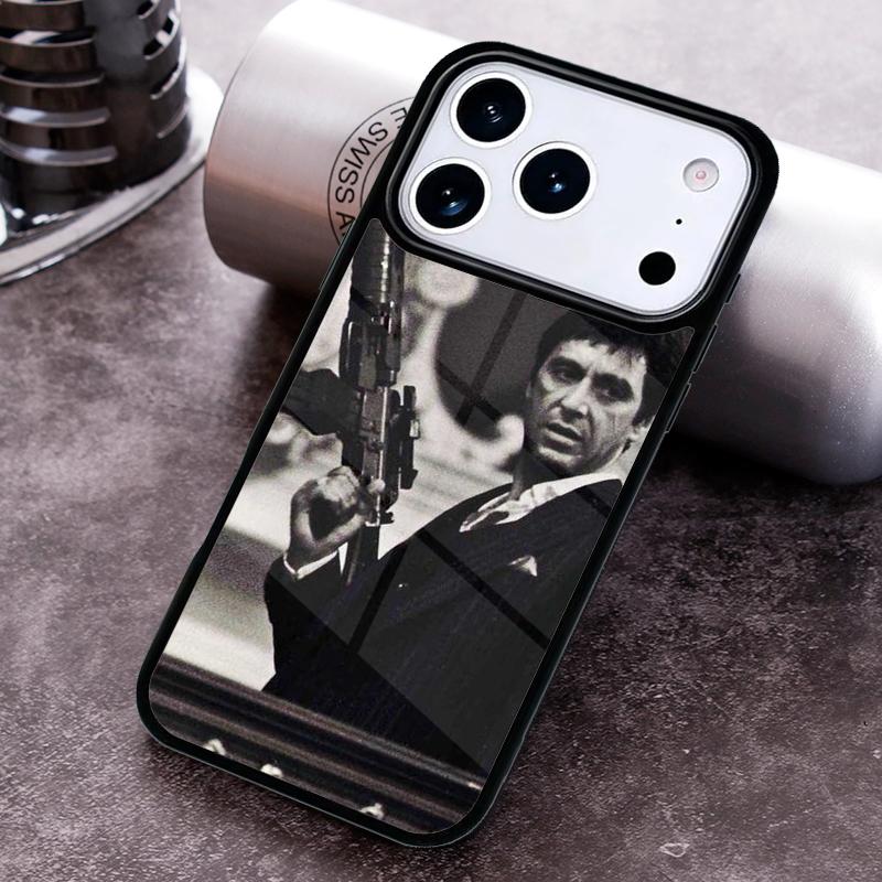 Scarface Tony Montanna Poster soft Phone Case For iPhone 17,16e,15,14,13,12,11,Mini,Pro,MAX soft Silicone Cover
