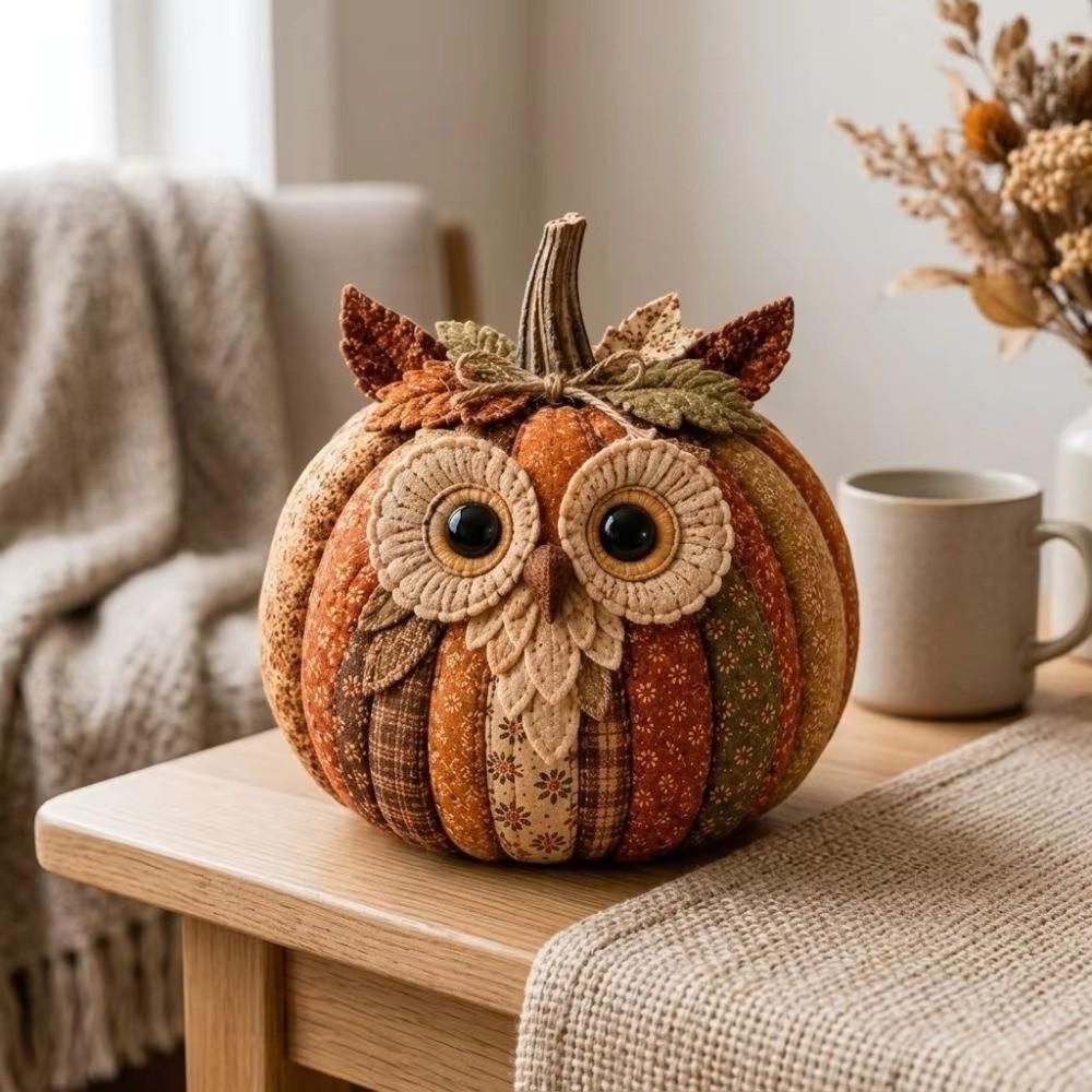 Owl Bear Halloween DIY Sewing Kit Vintage Style Pumpkin Fabric Kit Creative Floral Fabric Set Gift