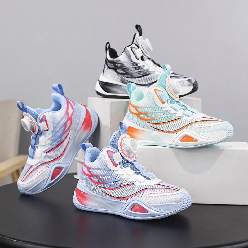 Boys shoes 2025 basketball shoes summer single net primary school children breathable sports shoes girls middle school children running shoes