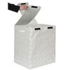 Laundry Basket 50X41X57 Cm Double Gray Fabric Foldable