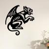 1pc Gothic Gargoyle Wall Sculpture Medieval Faced Metal Mural Indoor Outdoor Iron Mounted Accent Decor Festival Gift Fence Year Round