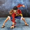 One Piece Red Coat And Straw Hat Battle Style Luffy Anime Action Figures Pvc Statue Collection Model Toy Birthday Ornamen Gifts