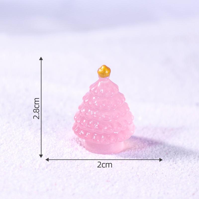Mikrokrajobraz Świecąca Choinka Dekoracja Śnieżnego Krajobrazu Akcesoria Saszetka Niespodzianka Mini Miniaturowe Ozdoby