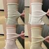 Women Casual Hollow Out Loose Sock Summer Socks For Women Thin New Candy Color Mid-Tube Stockings Sweet Girls Fashion Long Socks