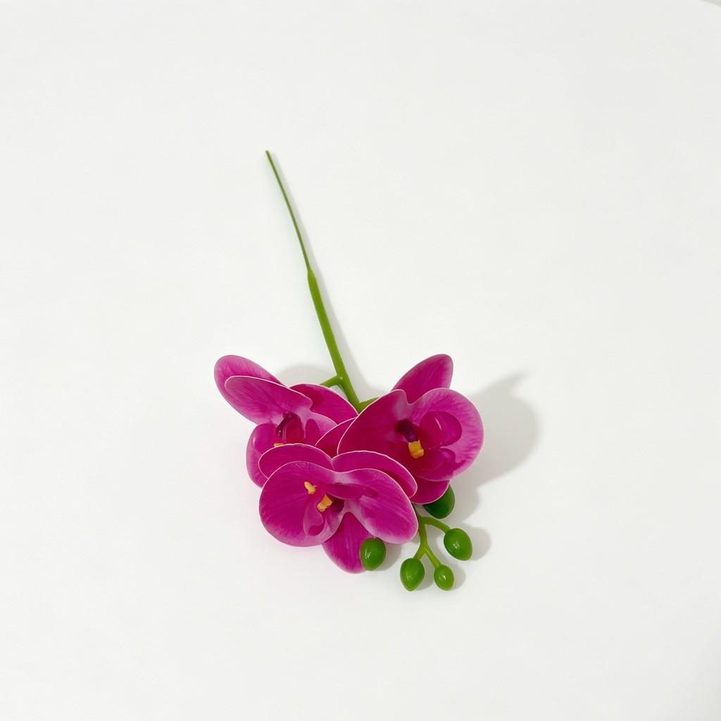Artificial Orchid Flower Single Stem With 3d Film Texture For Wedding Decor And Home Garden