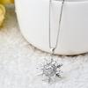 [Long Way] Women's Necklace, Snow Pendant, Sterling Silver 925 & Zirconia, Perfect Gift for Celebrations, Mother's Day, Birthdays, Anniversaries