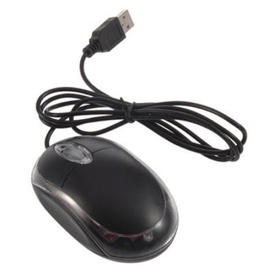 USB Čierna Káblová Myš s Kolieskom Optická Svetelná Myš pre Počítač PC Notebook