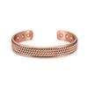 Pure Copper Bracelets Magnetic Adjustable Braided Cuff 12mm Bangles Soft Metal Resizable Health Jewelry Men Women