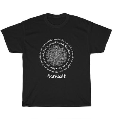 Namaste Meditationssprüche Mandala Yogalehrer Lehrer Liebhaber T-Shirt Unisex