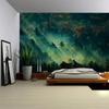 Beautiful Forest Tapestry Mist Jungle Landscape Wall Hanging Bohemian Fabric Decorative Carpet Home Room Background Poster
