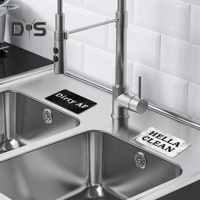 2 Stück Dirty Clean Spülmaschinenmagnet Geschirrspülmaschine Dirty Clean Magnetanzeige Acrylschild Küchenkühlschrank Dekoration