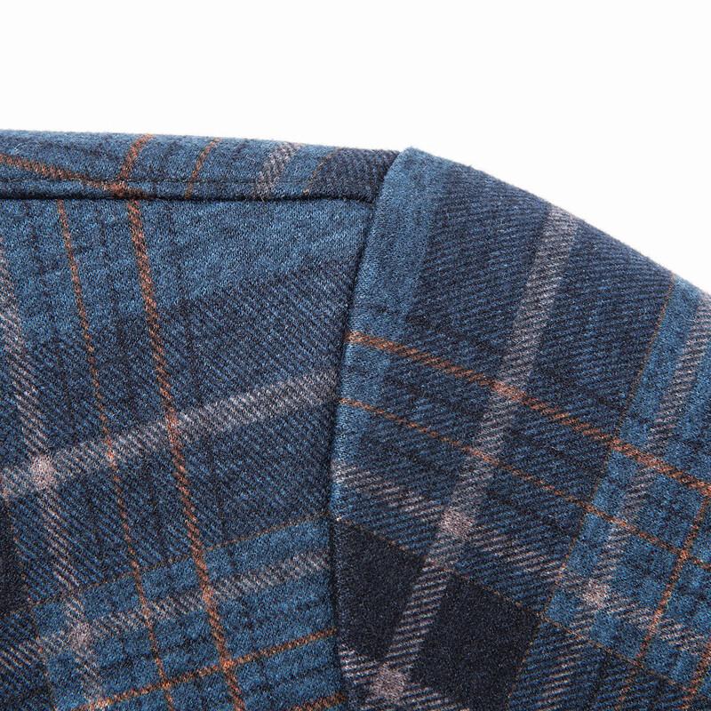 Montagut Men's Cashmere Silk Thermal Plaid Shirt