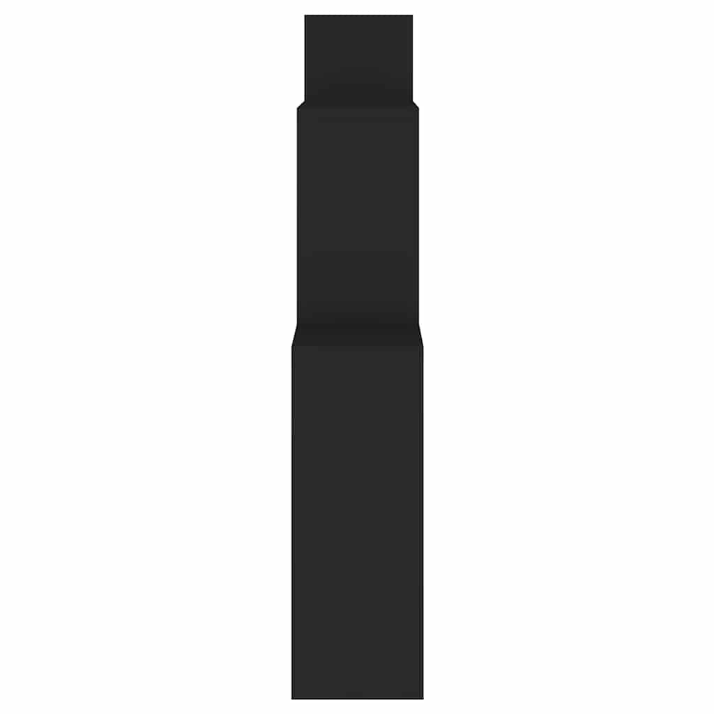 Vidaxl Półka Ścienna Kostki, Czarna 80X15X78,5 Materiał Drewnopochodny