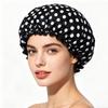 Shower Cap Leopard Zebra Dot Printing Double Layer Protection Waterproof Hair Hat with Elastic Band Makeup Shower Hat