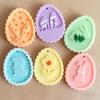 Easter Silicone Molds Rabbit Egg DIY Epoxy Resin Plaster Clay Mold Easter Party Home Ornaments Pendant Charms Making Mould Gift