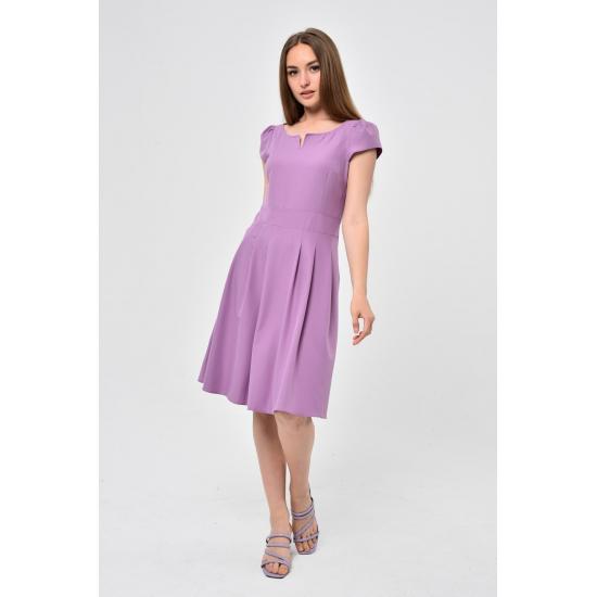 Women's Summer Pleat Detailed Short Sleeve Mini Dress